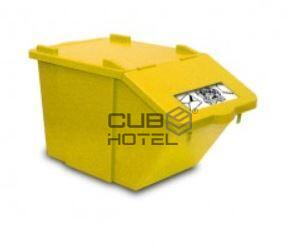 Split Bin.lt.45 Yellow With Lid